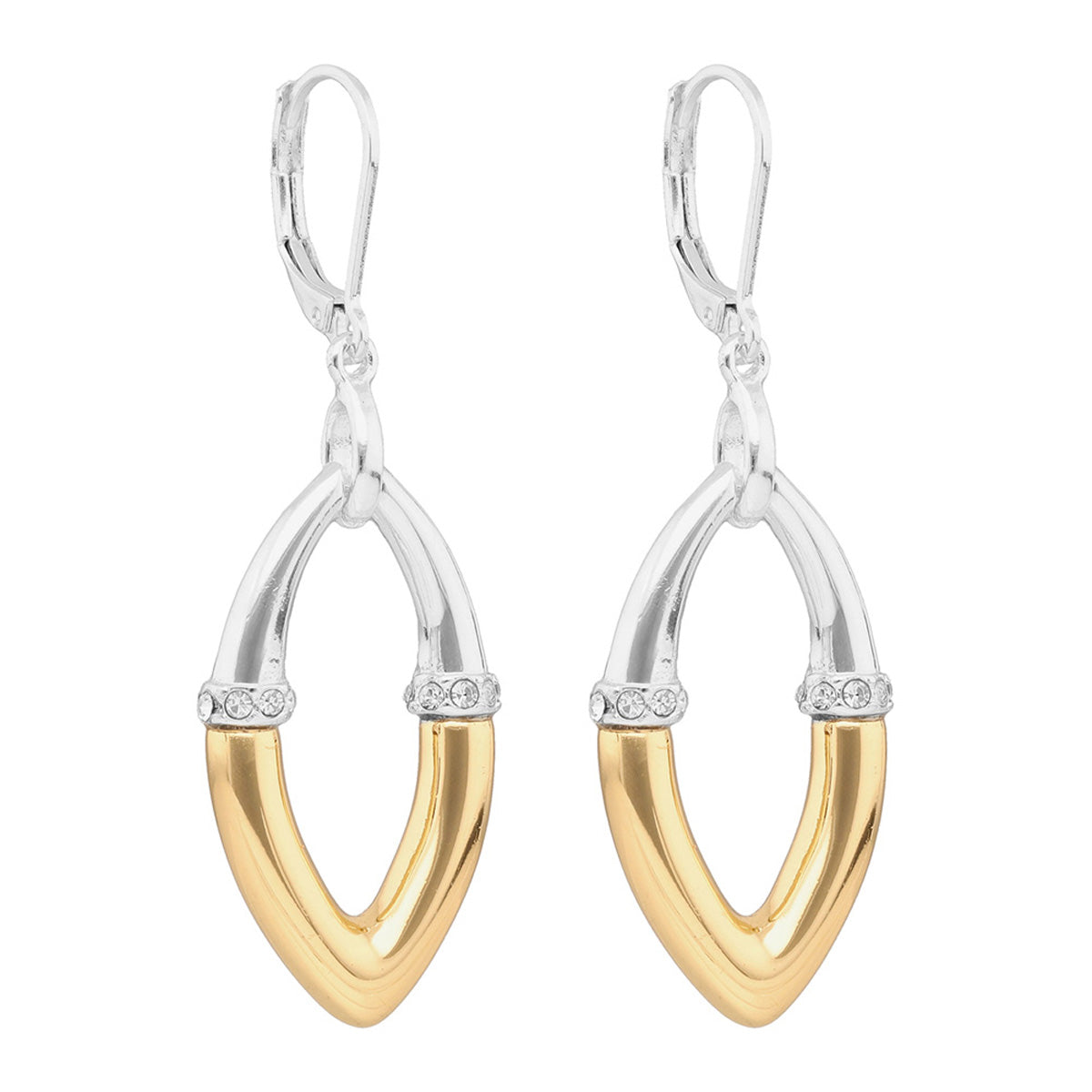 ARETES ANNE KLEIN ALEACION DE METALES COLOR BITONO FORMA ASIMETRICO 01G01559