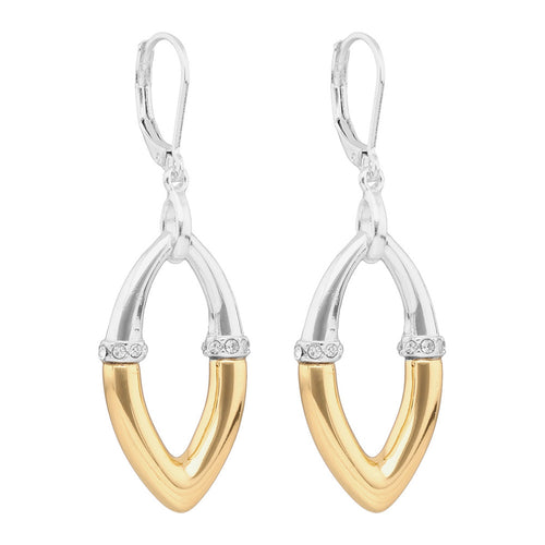 ARETES ANNE KLEIN ALEACION DE METALES COLOR BITONO FORMA ASIMETRICO 01G01559