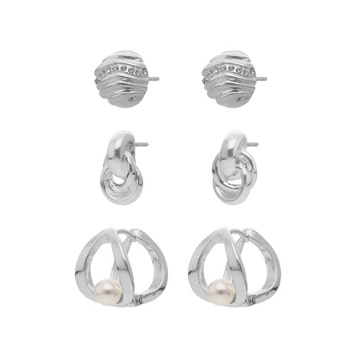 ARETES ANNE KLEIN COLOR PLATEADO TIPO MULTIPACK 01G01570