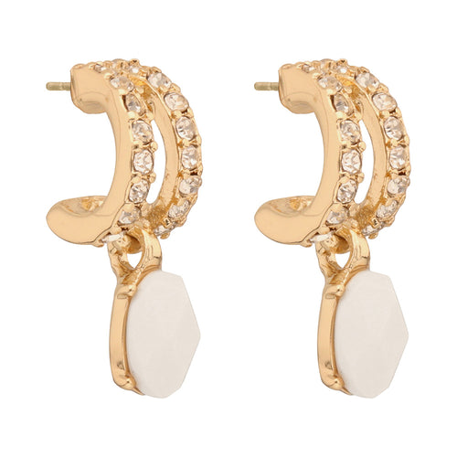 ARETES ANNE KLEIN COLOR DORADO TIPO COLGANTE CORTO 01G01576