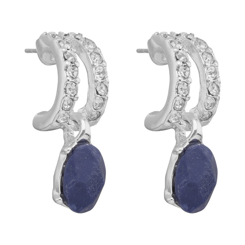 ARETES ANNE KLEIN COLOR PLATEADO TIPO COLGANTE CORTO 01G01577