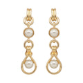 ARETES ANNE KLEIN COLOR DORADO FORMA ASIMETRICO 01G01578