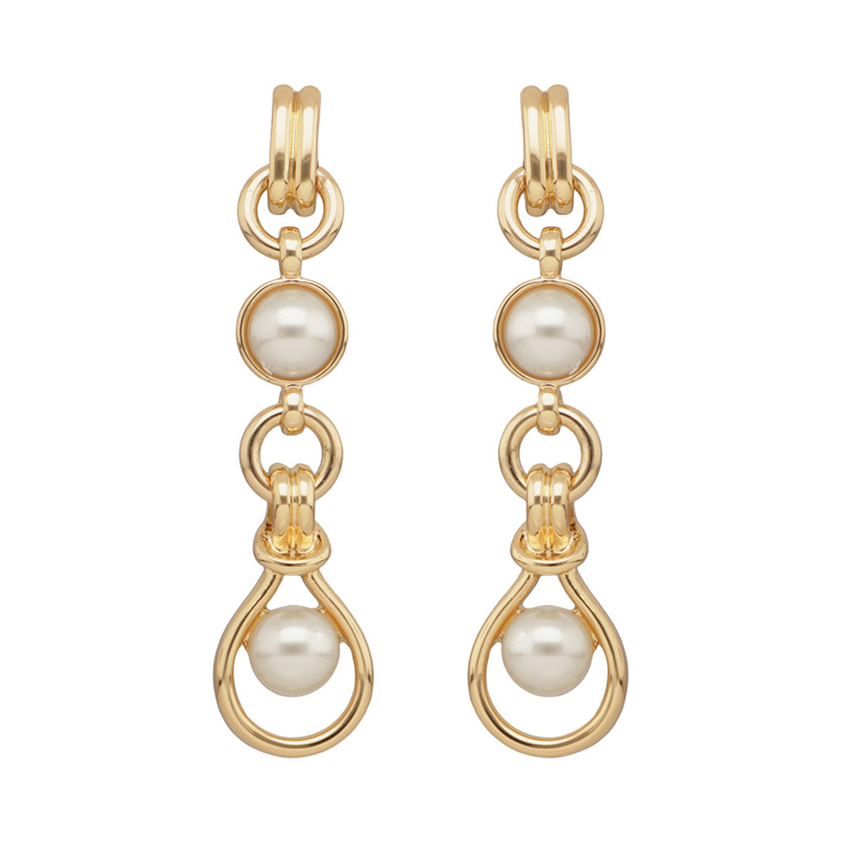 ARETES ANNE KLEIN COLOR DORADO FORMA ASIMETRICO 01G01578