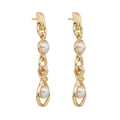 ARETES ANNE KLEIN COLOR DORADO FORMA ASIMETRICO 01G01578
