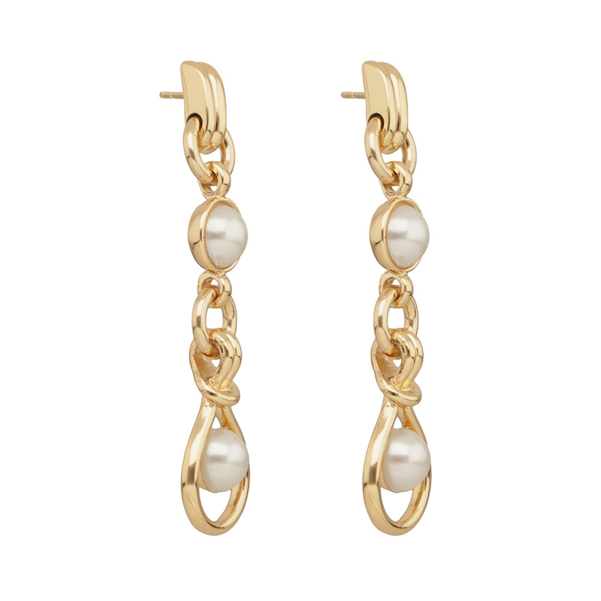 ARETES ANNE KLEIN COLOR DORADO FORMA ASIMETRICO 01G01578