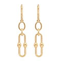 Aretes Color Dorado  Anne Klein Forma Asimetrico Tipo Colgante Corto , Cierre Tipo Gancho Frances, Familia Sarasota, Contenido 1 Par De Aretes