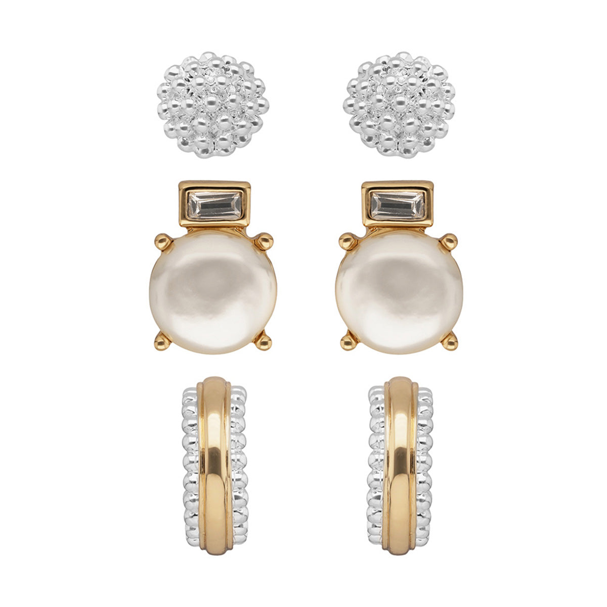 ARETES ANNE KLEIN COLOR DORADO FORMA ASIMETRICO 01G01615