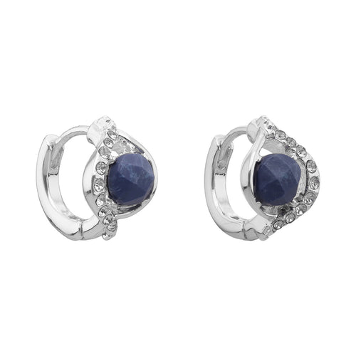 ARETES ANNE KLEIN COLOR PLATEADO TIPO BOTÓN 01G01624