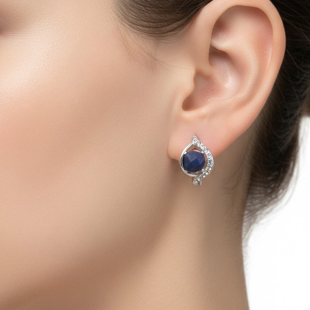 Aretes Color Plateado Anne Klein Forma Asimetrico Tipo BotÃ³n , Cierre Tipo Poste, Familia Miami, Contenido 1 Par De Aretes