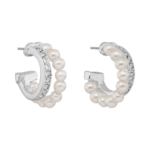 ARETES ANNE KLEIN COLOR PLATEADO TIPO ARRACADA 01G01628
