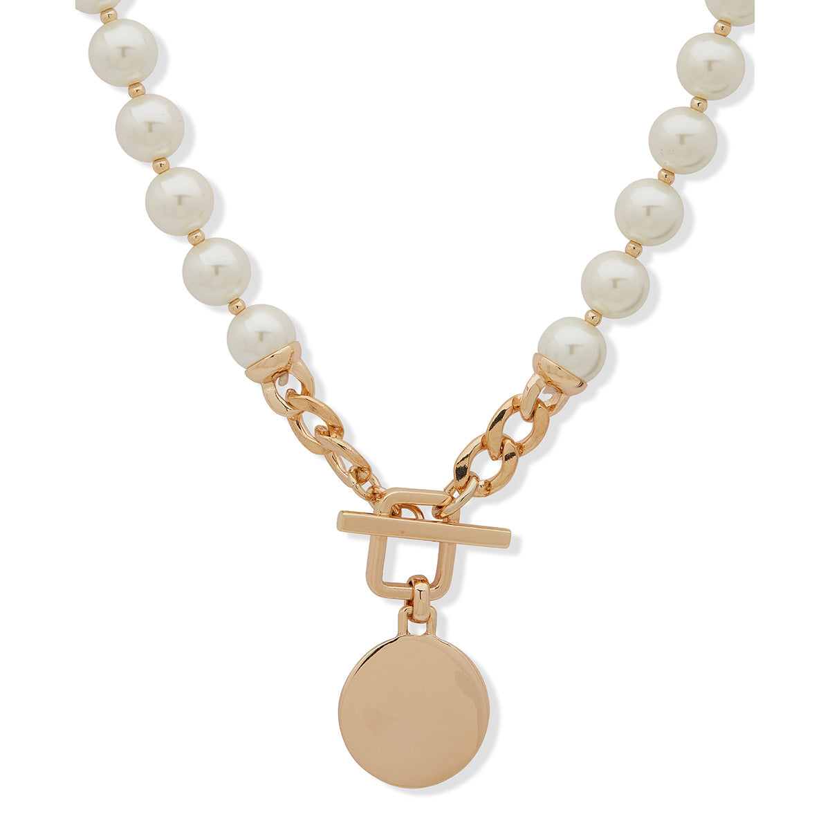 COLLAR ANNE KLEIN  COLOR DORADO FORMA CIRCULAR  01N00277