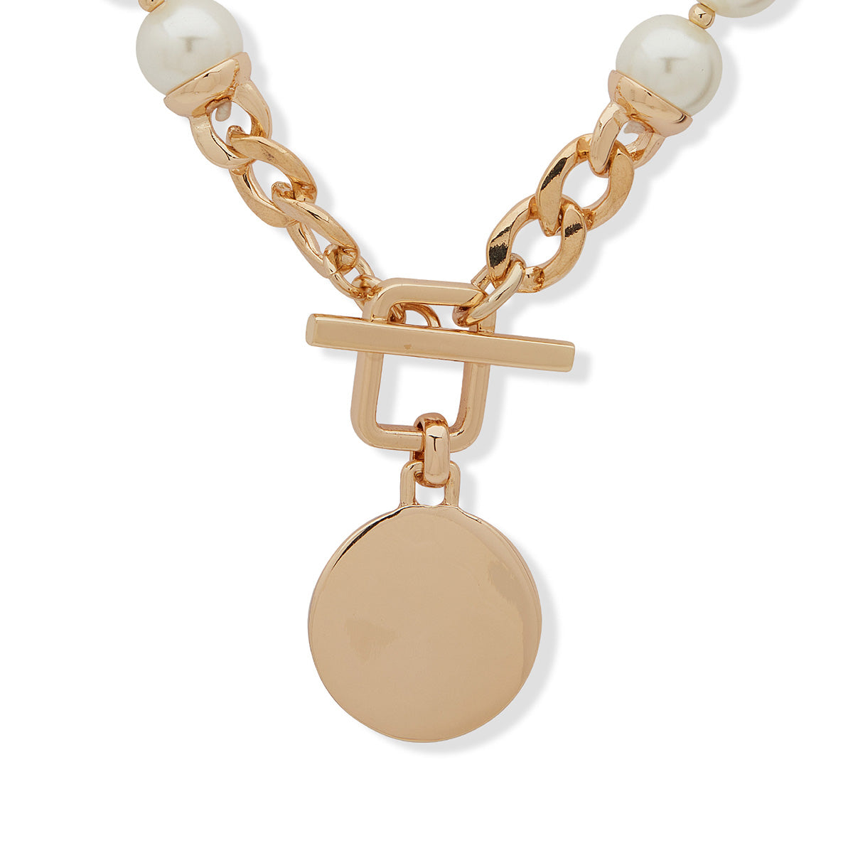 COLLAR ANNE KLEIN  COLOR DORADO FORMA CIRCULAR  01N00277