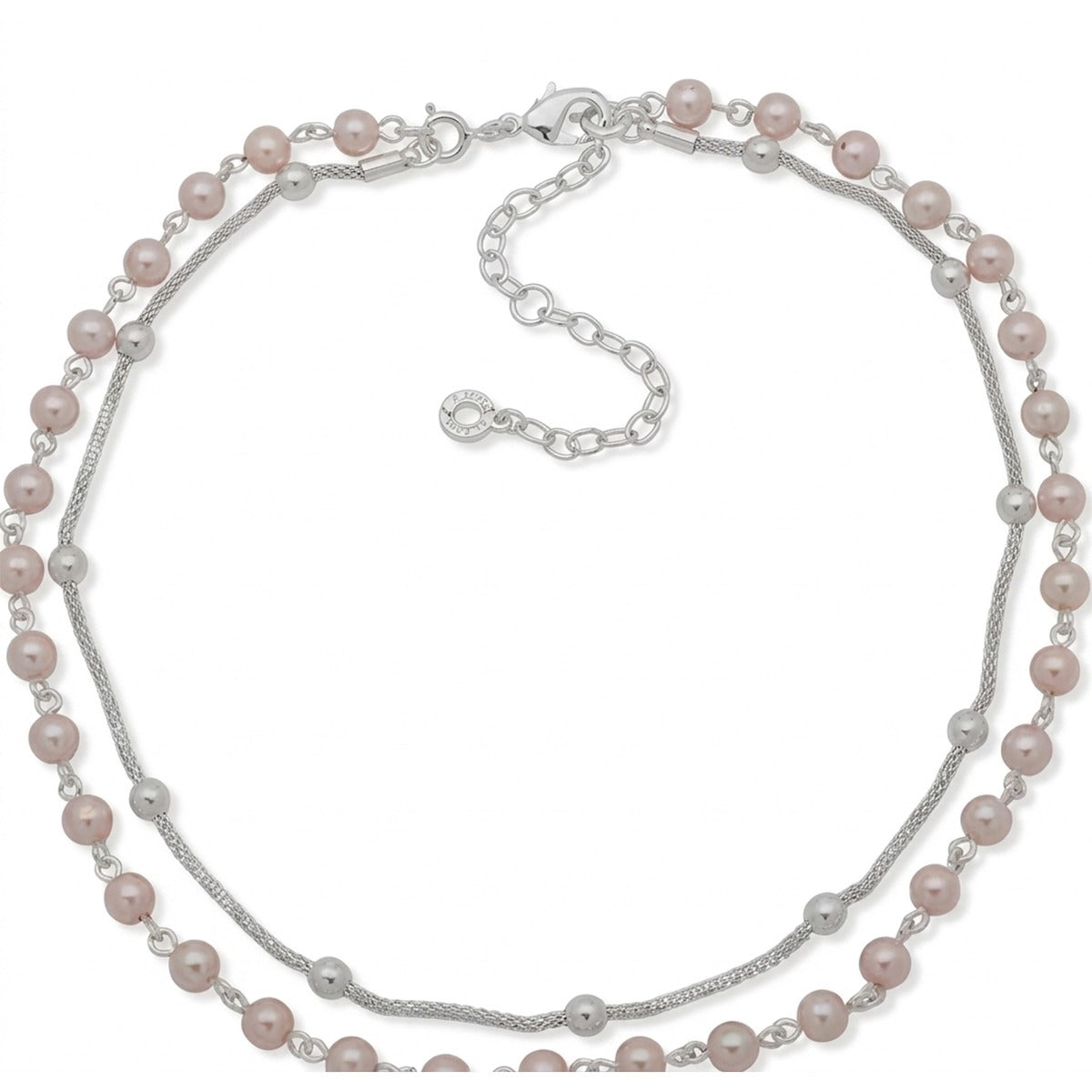 COLLAR ANNE KLEIN ALEACION DE METALES COLOR PLATEADO FORMA CIRCULAR 01N00424