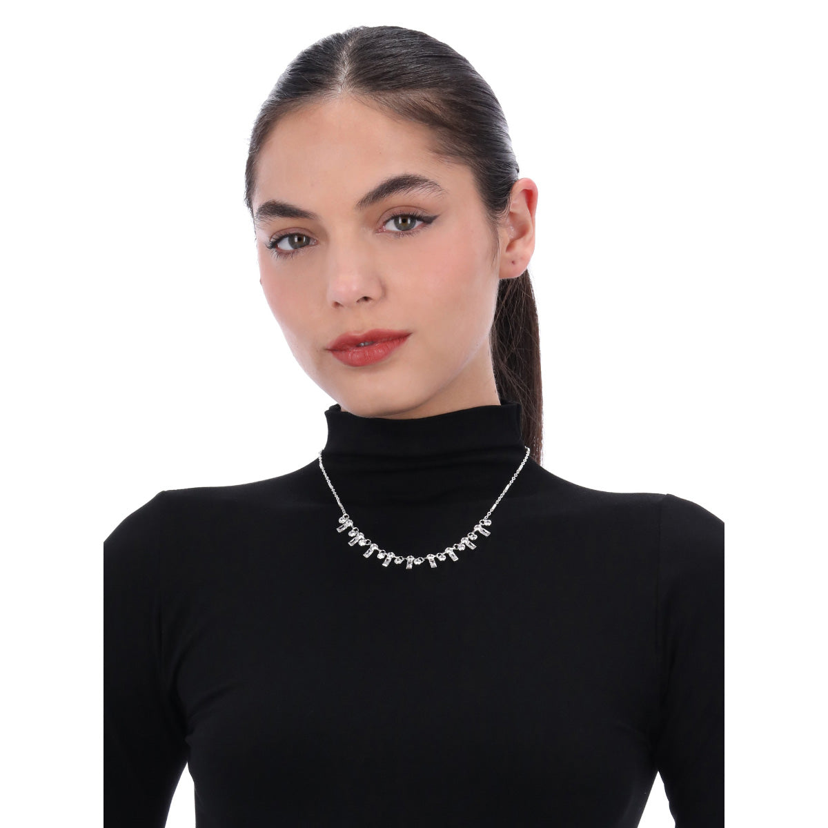 COLLAR ANNE KLEIN ORCHID PLATEADO