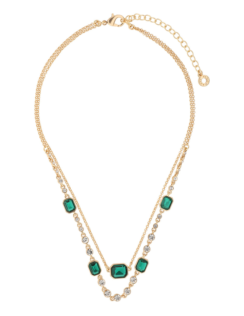 COLLAR ANNE KLEIN ALEACION DE METALES COLOR DORADO FORMA CUADRADO 01N00535