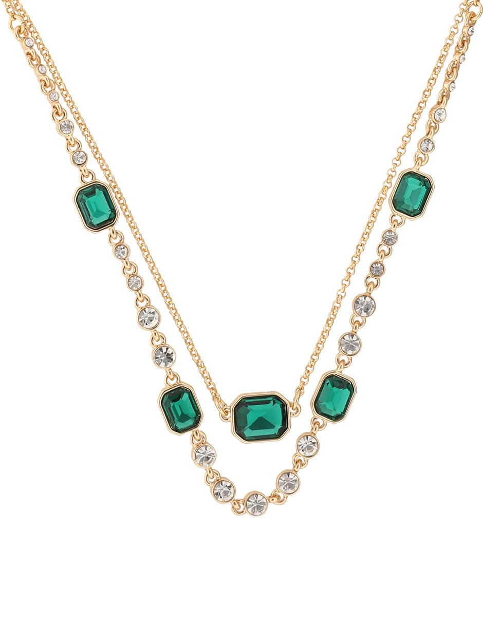 COLLAR ANNE KLEIN ALEACION DE METALES COLOR DORADO FORMA CUADRADO 01N00535