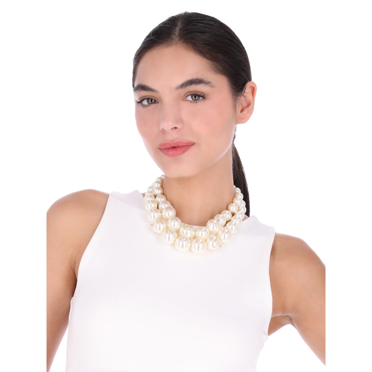 COLLAR ANNE KLEIN STARS ALIGN PERLA
