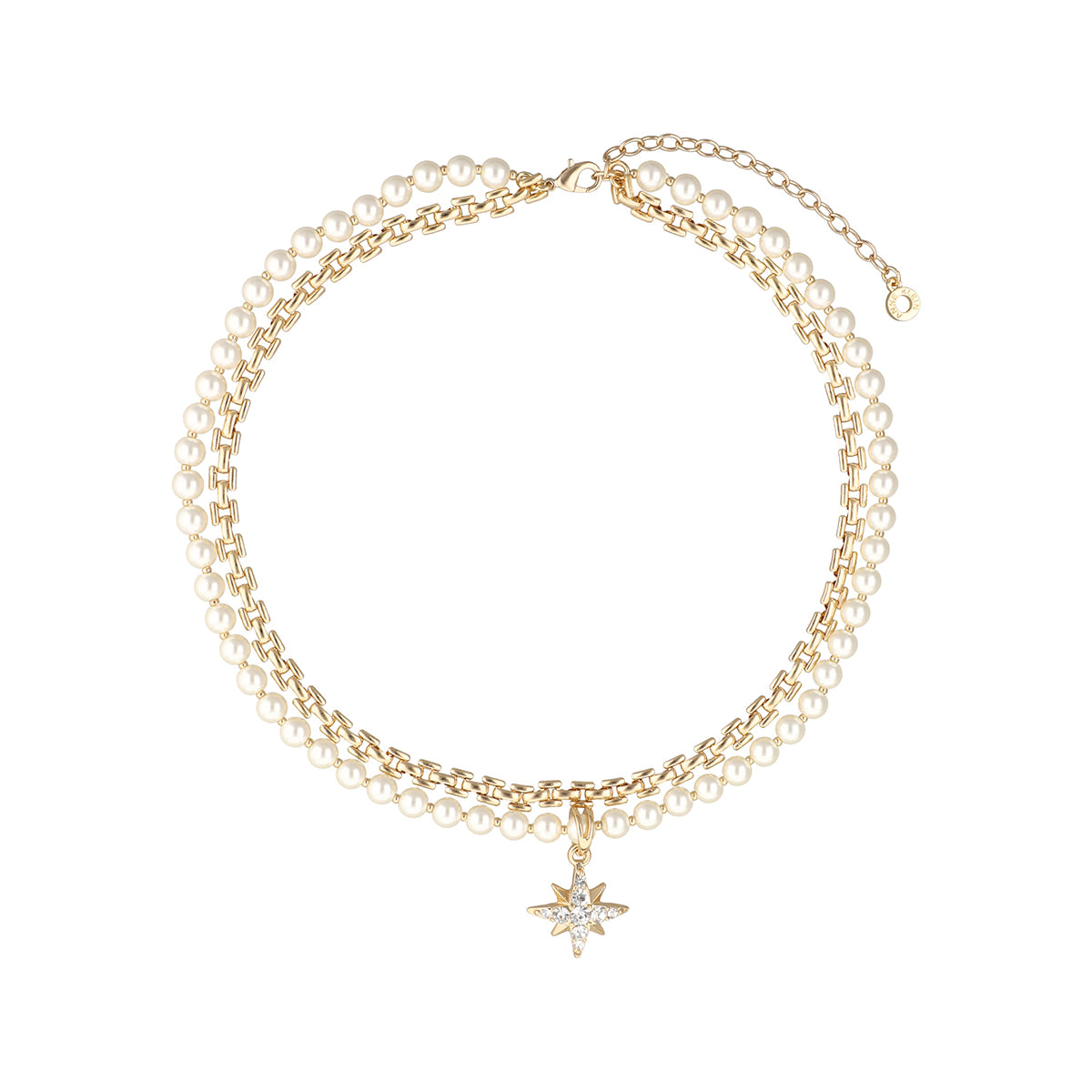 COLLAR ANNE KLEIN STARS ALIGN DORADO
