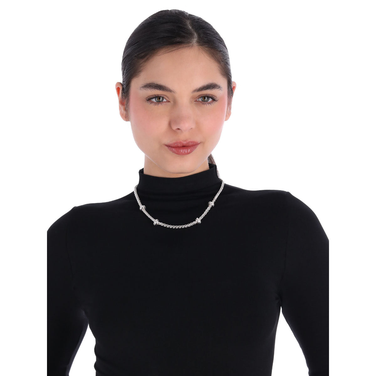 COLLAR ANNE KLEIN JOYFUL GLOW PLATEADO