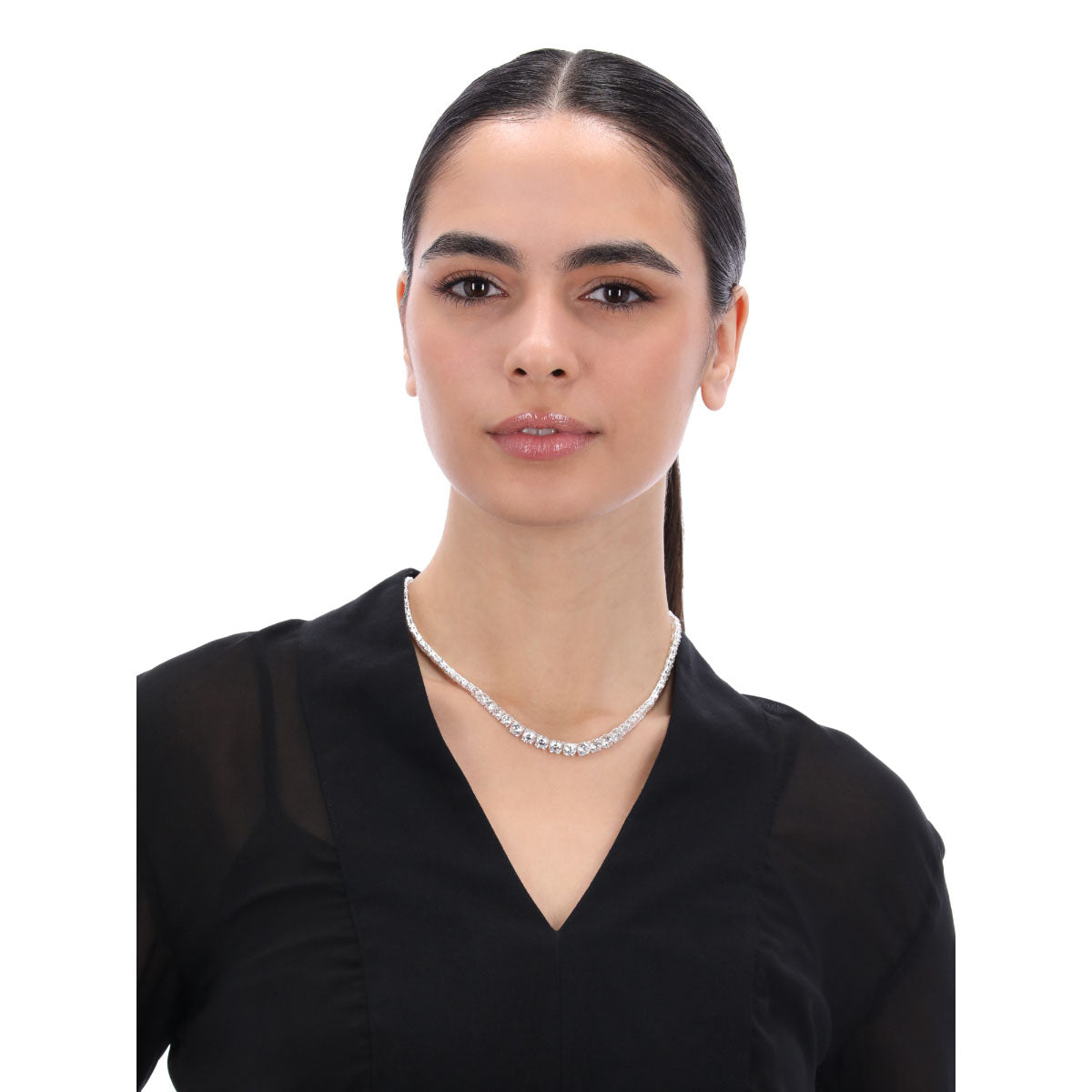 COLLAR ANNE KLEIN TENNIS MOMENT PLATEADO