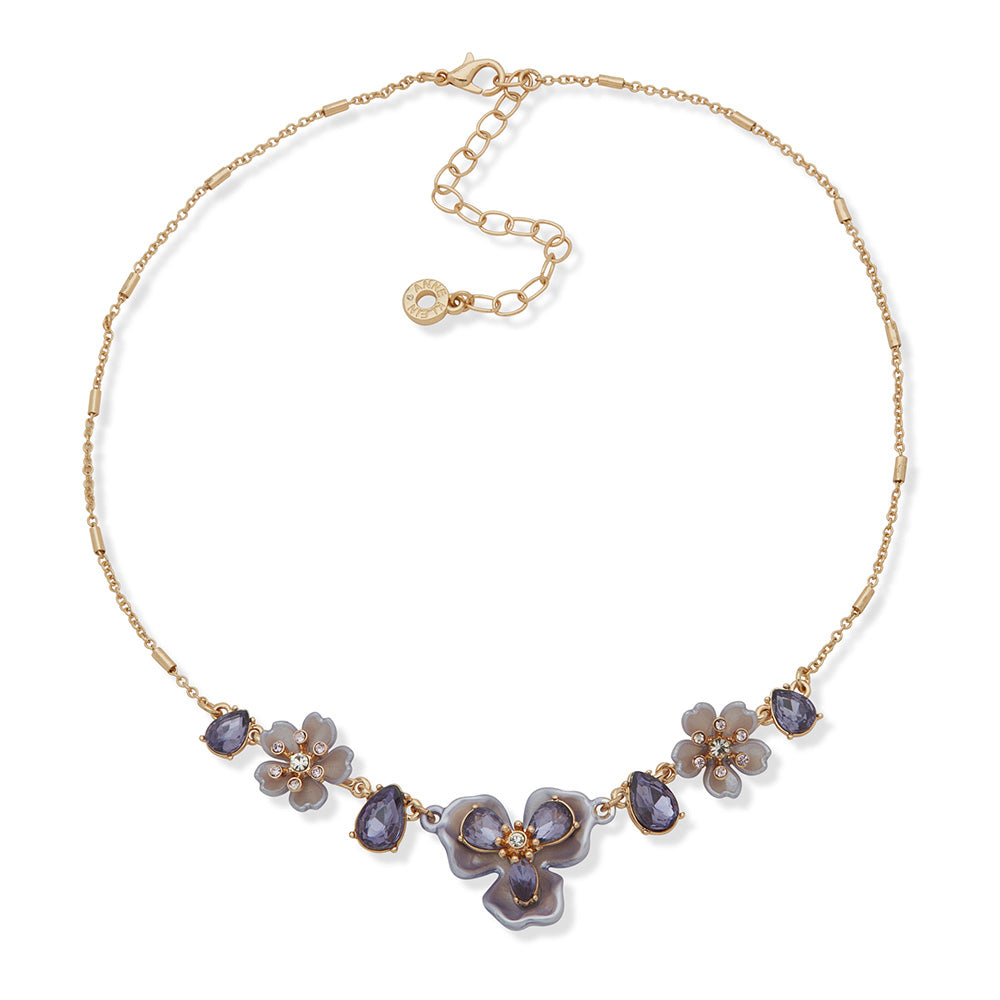 Collar Color Dorado  Anne Klein Forma Flor Tipo Opera , Cierre Tipo Gancho Frances, Familia Fort Lauderdale, Contenido 1 Collar