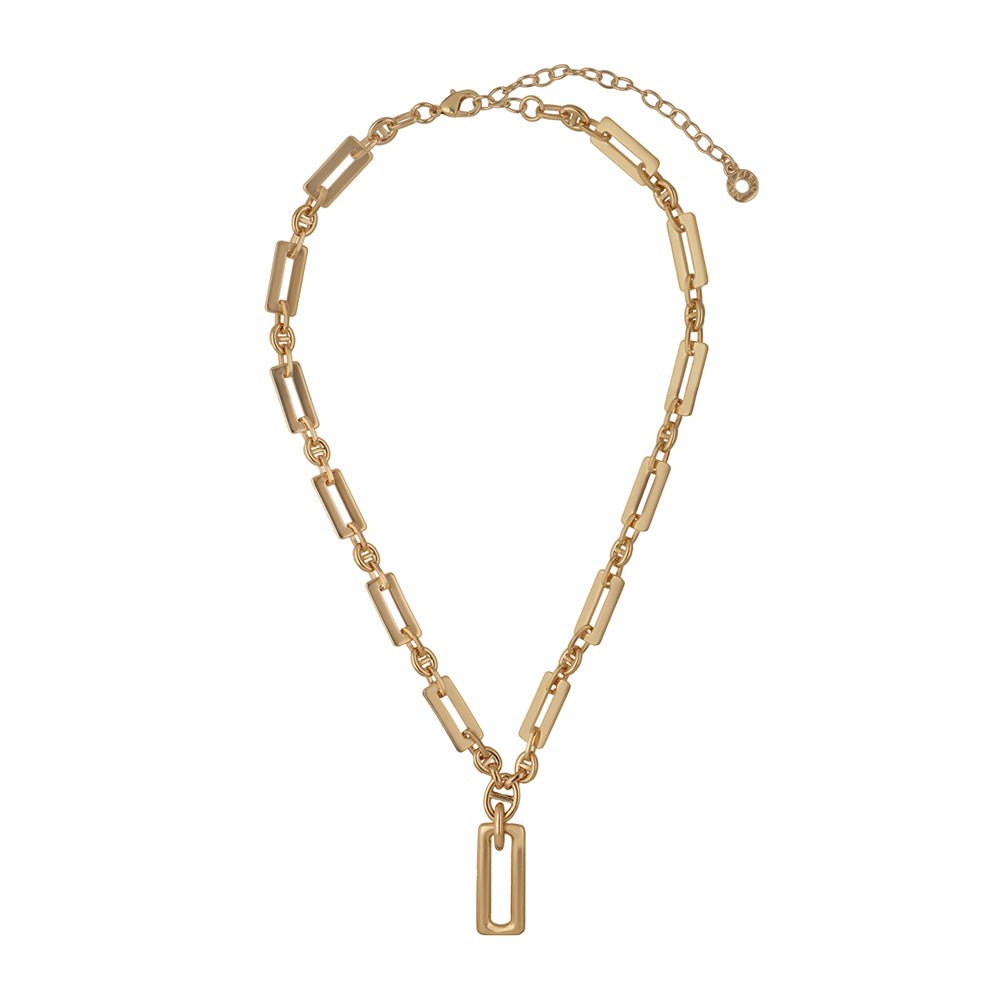 Collar Color Dorado Anne Klein Forma Rectangular Tipo Sencillo , Cierre Tipo Gancho Frances, Familia Sarasota, Contenido 1 Collar
