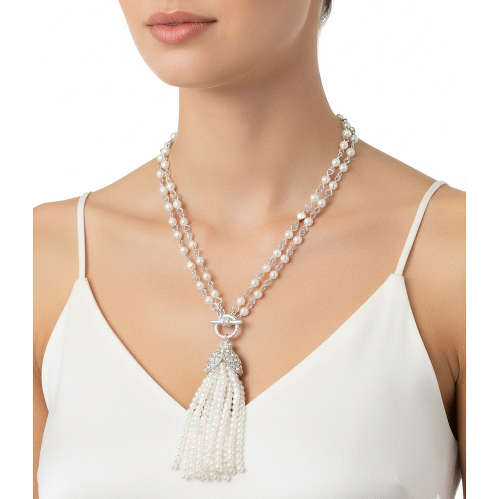 Collar Anne Klein Color Plateado Para Mujer Contenido 1 Collar 01N00769