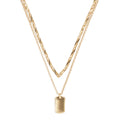 Collar Color Dorado Anne Klein Forma Rectangular Tipo Niveles  , Cierre Tipo Gancho Frances, Familia Sarasota, Contenido 1 Collar