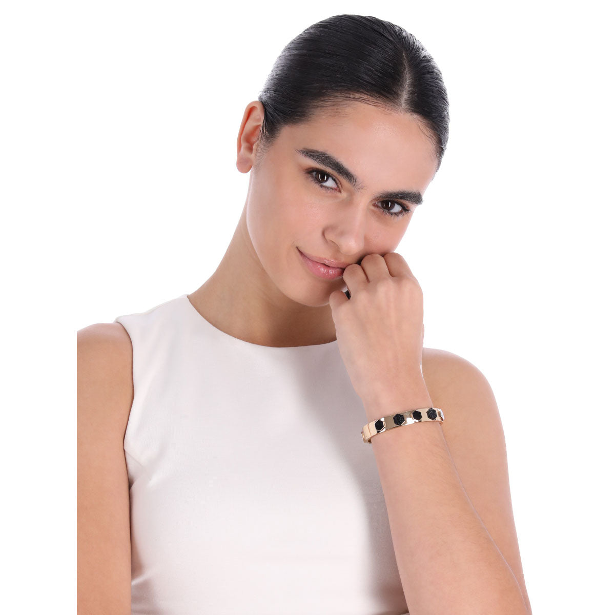 PULSERA DKNY KATANA DORADO/NEGRO
