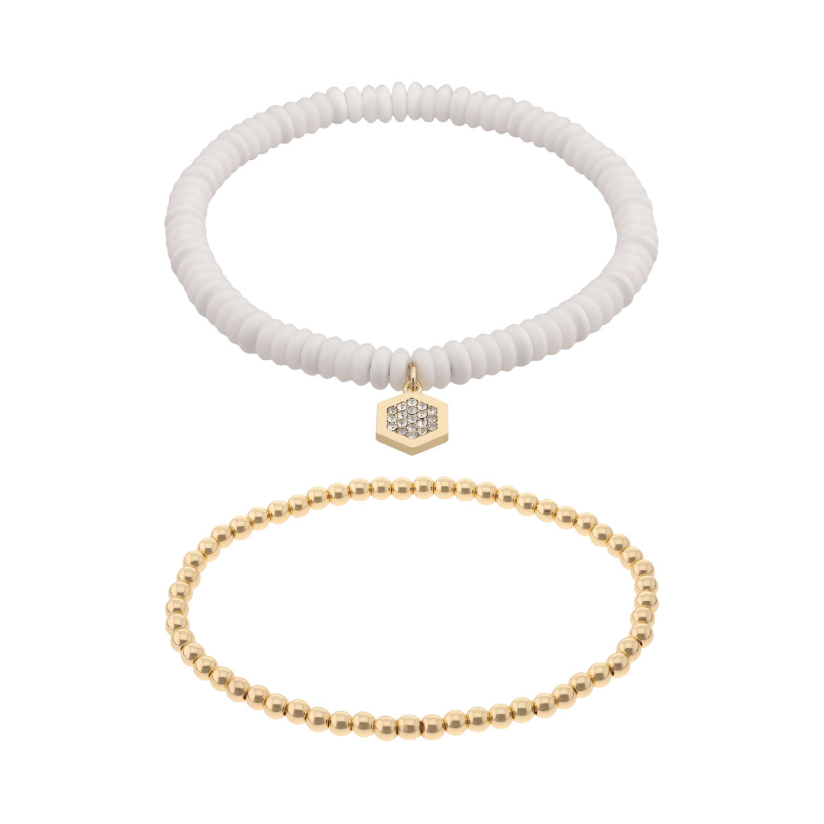 PULSERA DKNY KATANA DORADO/BLANCO