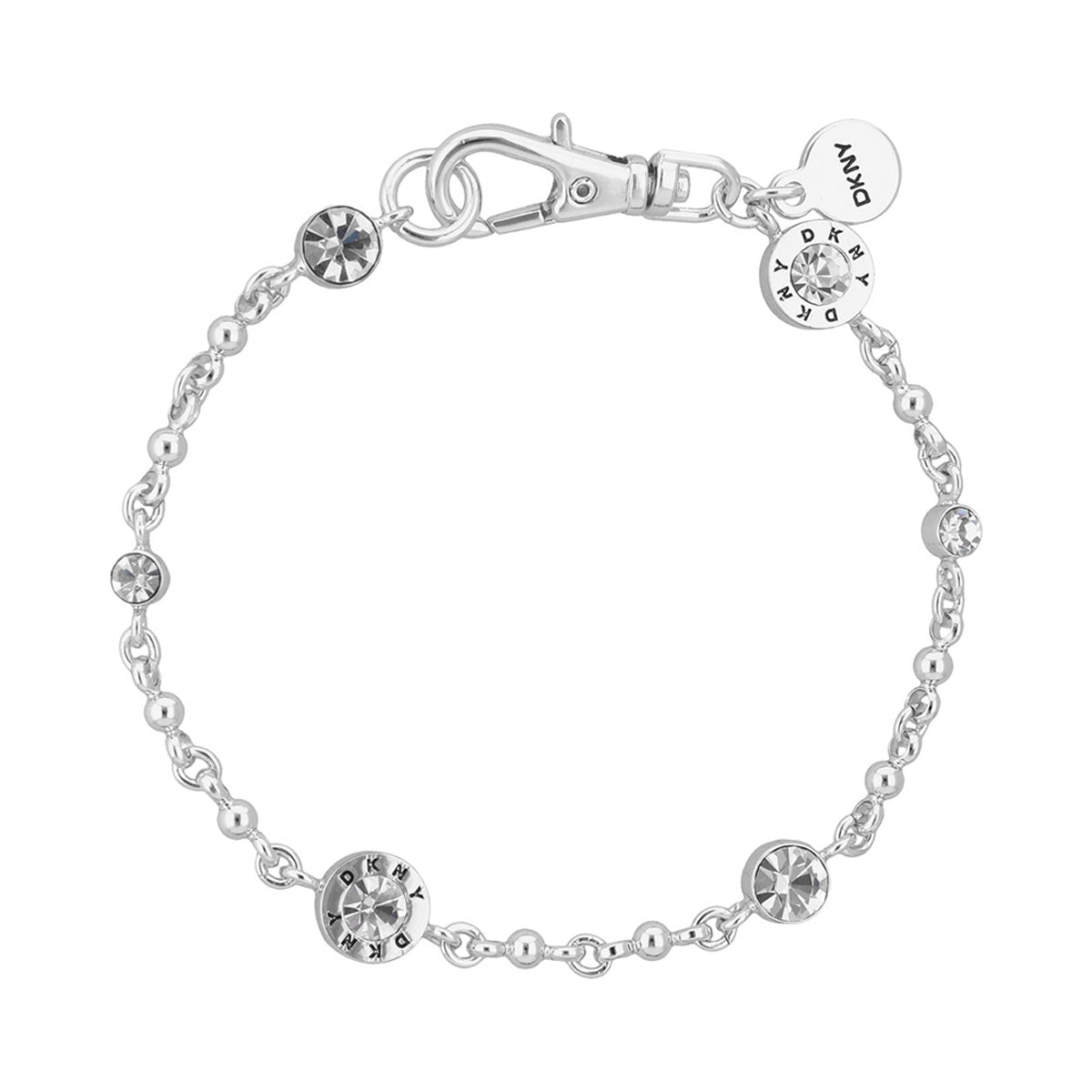 PULSERA DKNY COLOR PLATEADO FORMA CIRCULAR 04B00349