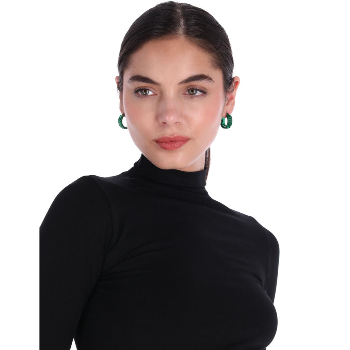 ARETES DKNY COLOR VERDE FORMA CIRCULAR 04G00635