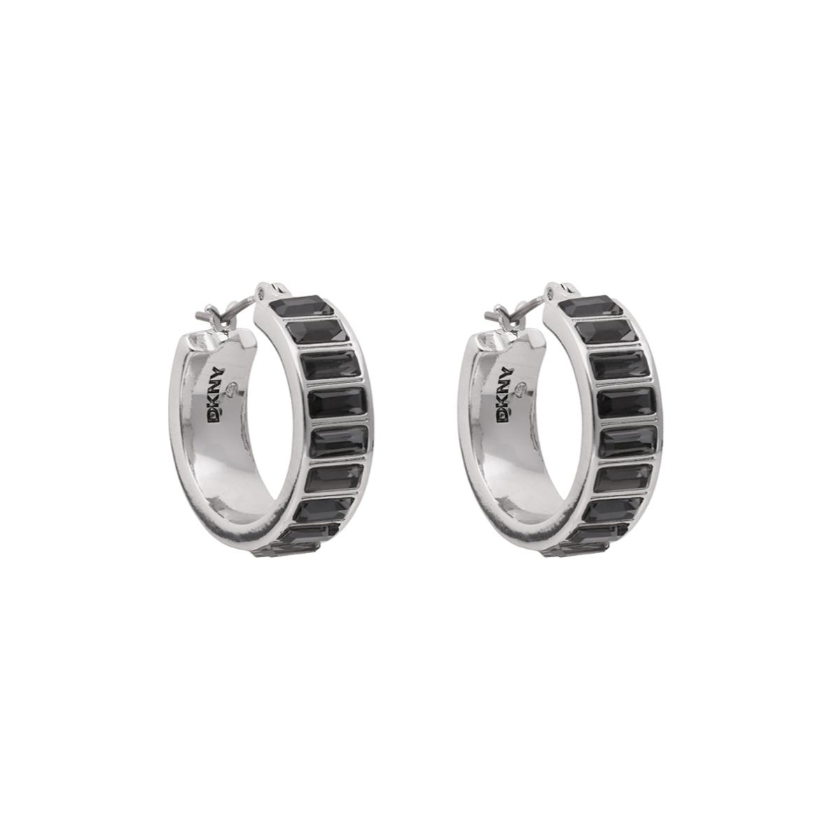 ARETES DKNY COLOR PLATEADO FORMA CIRCULAR 04G00637
