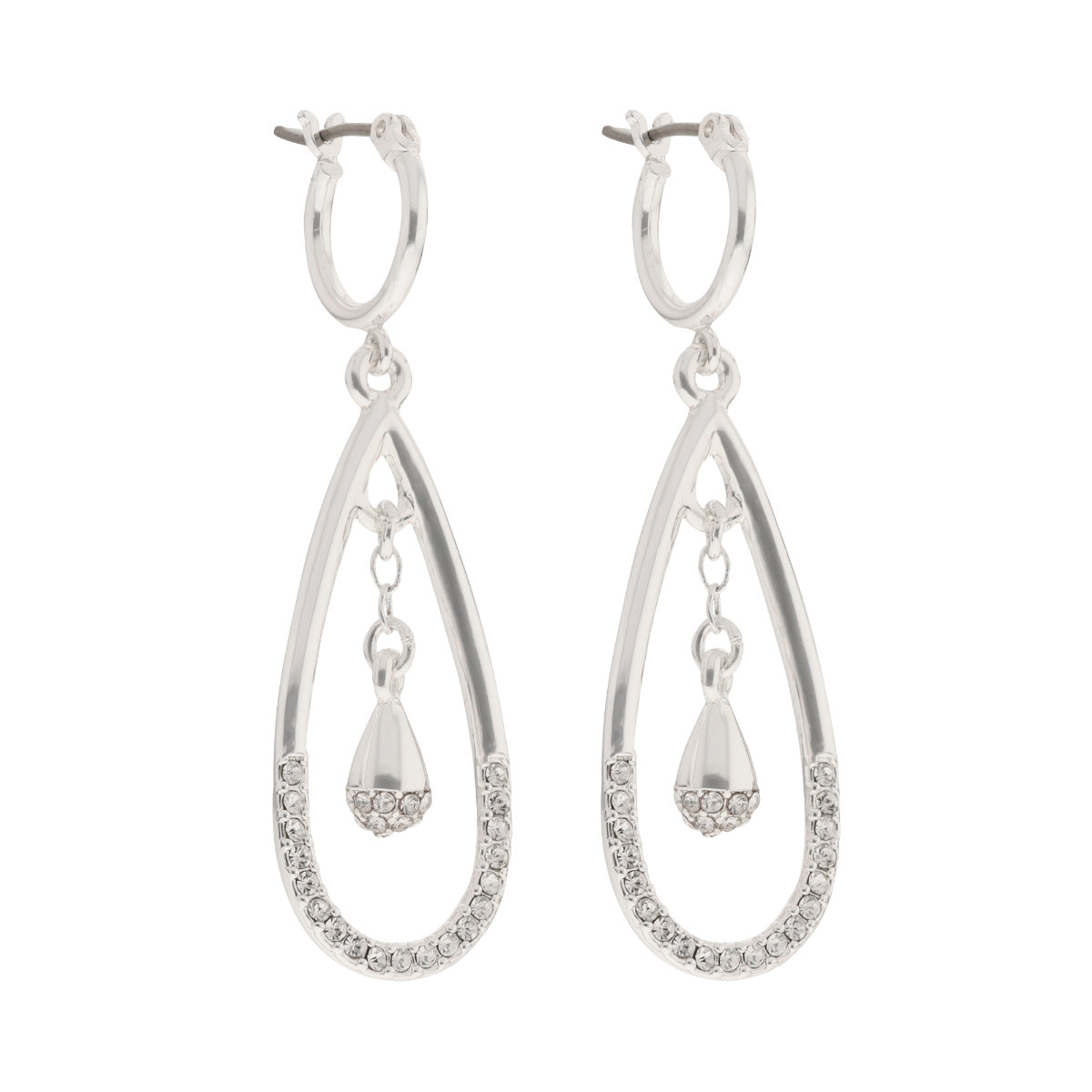 ARETES DKNY ANN PLATEADO