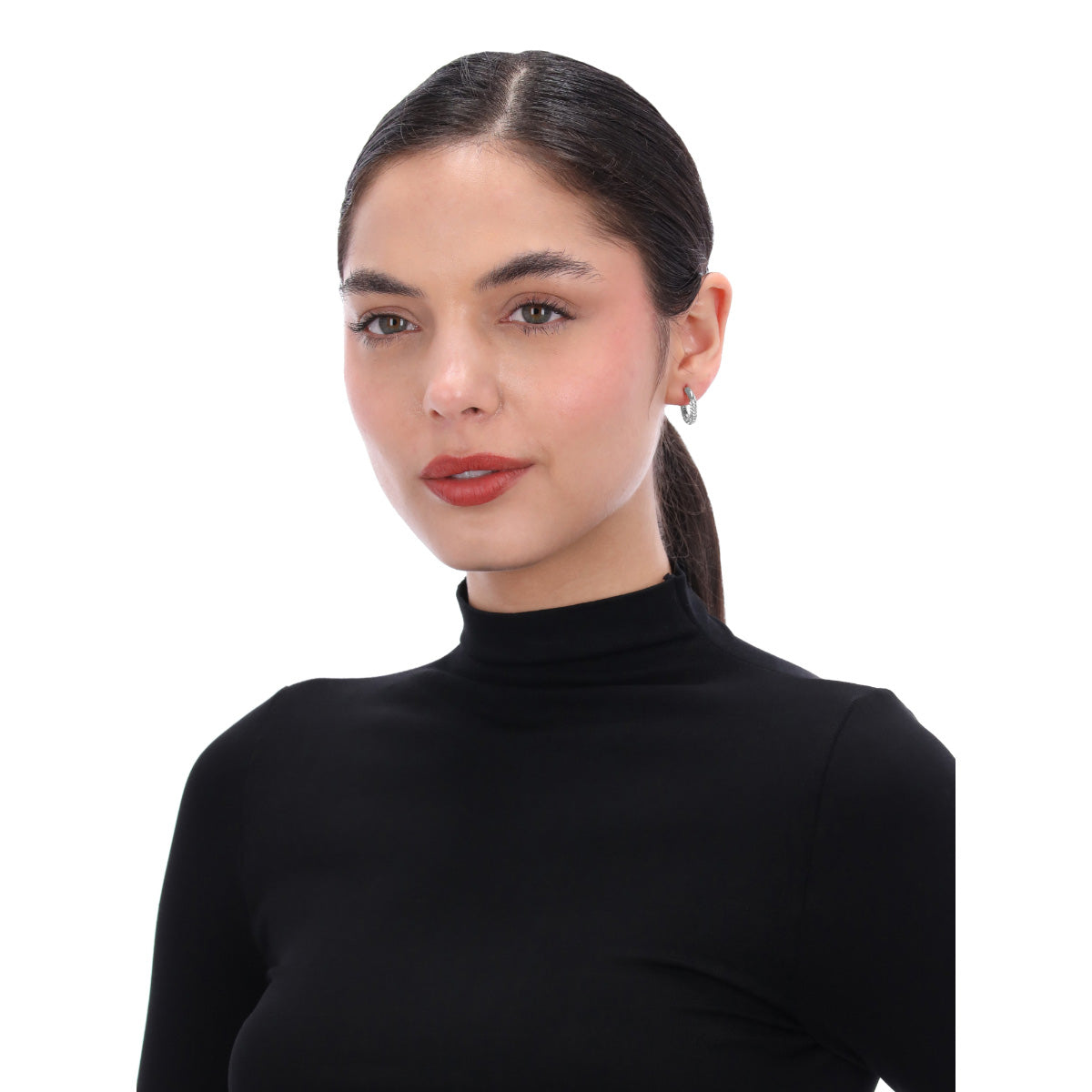 ARETES DKNY ANN PLATEADO
