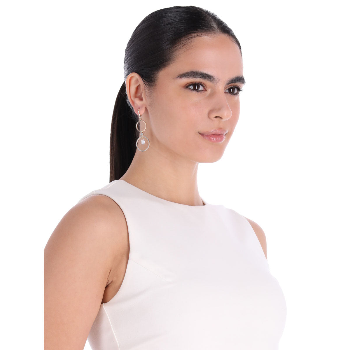 ARETES DKNY JADE DORADO