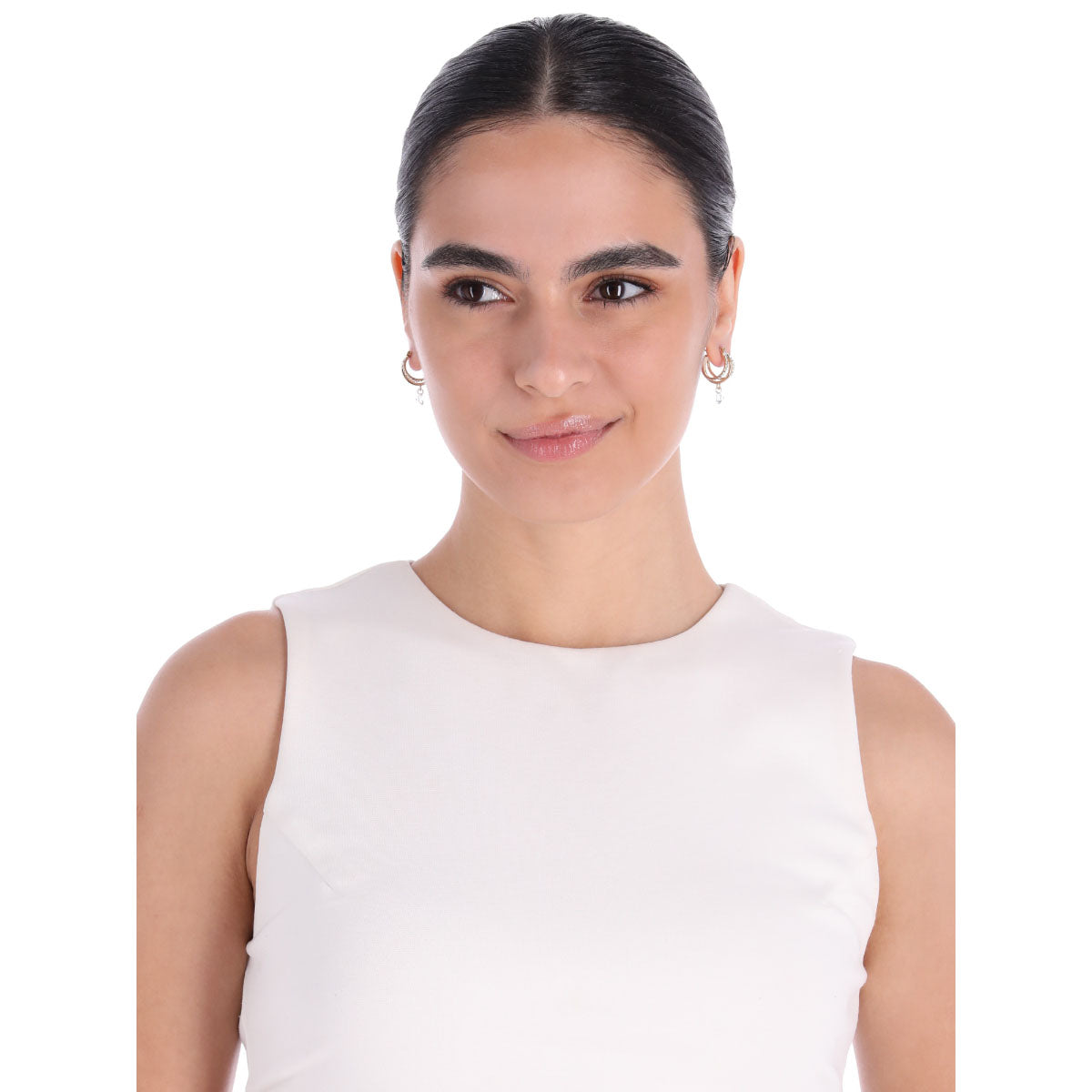ARETES DKNY JADE DORADO
