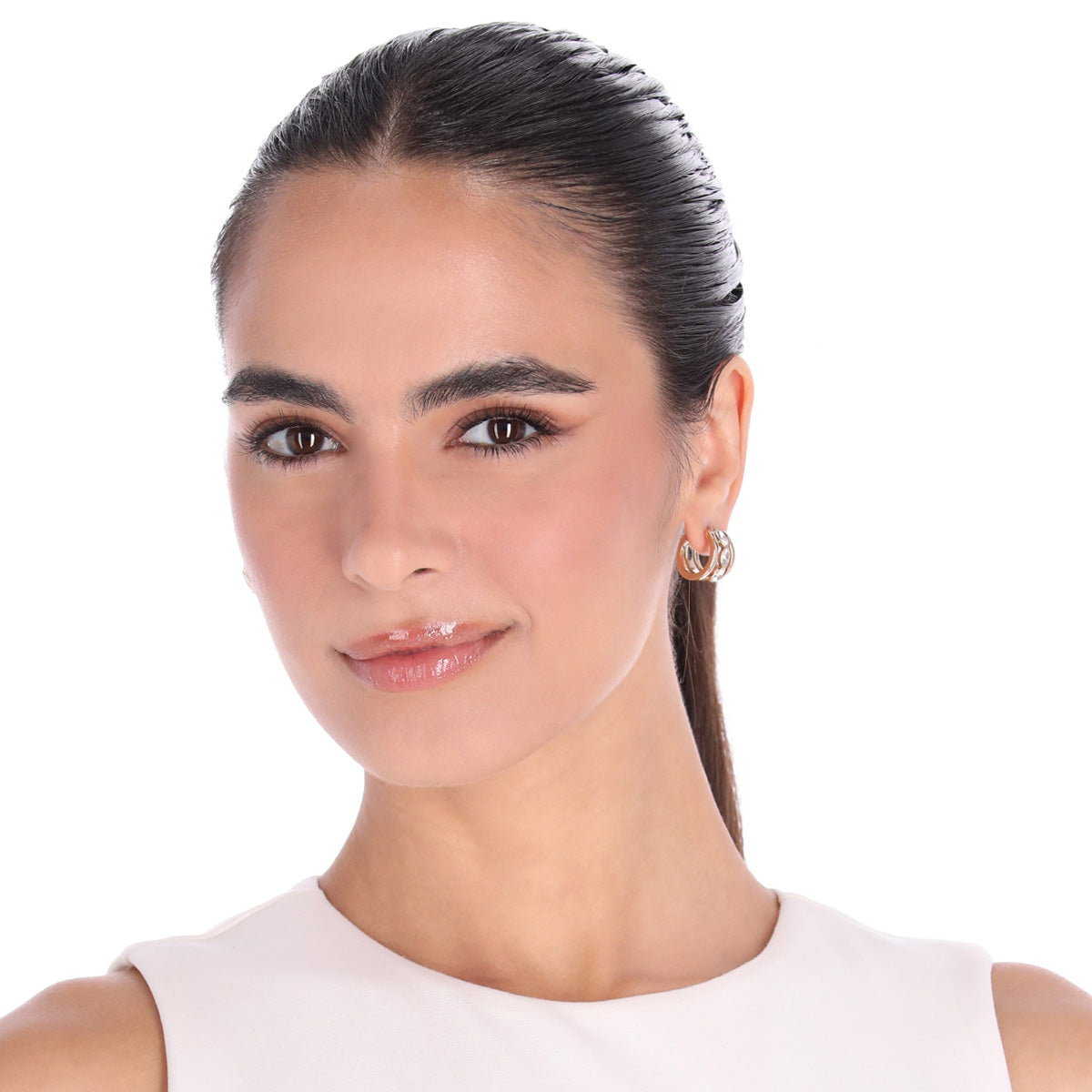 ARETES DKNY COLOR DORADO FORMA TRIPLE ARO 04G00837