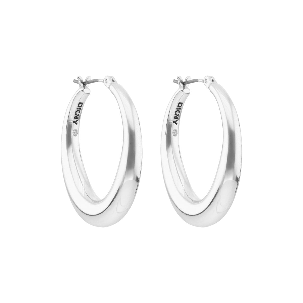 ARETES DKNY COLOR PLATEADO FORMA OVALADO 04G00849