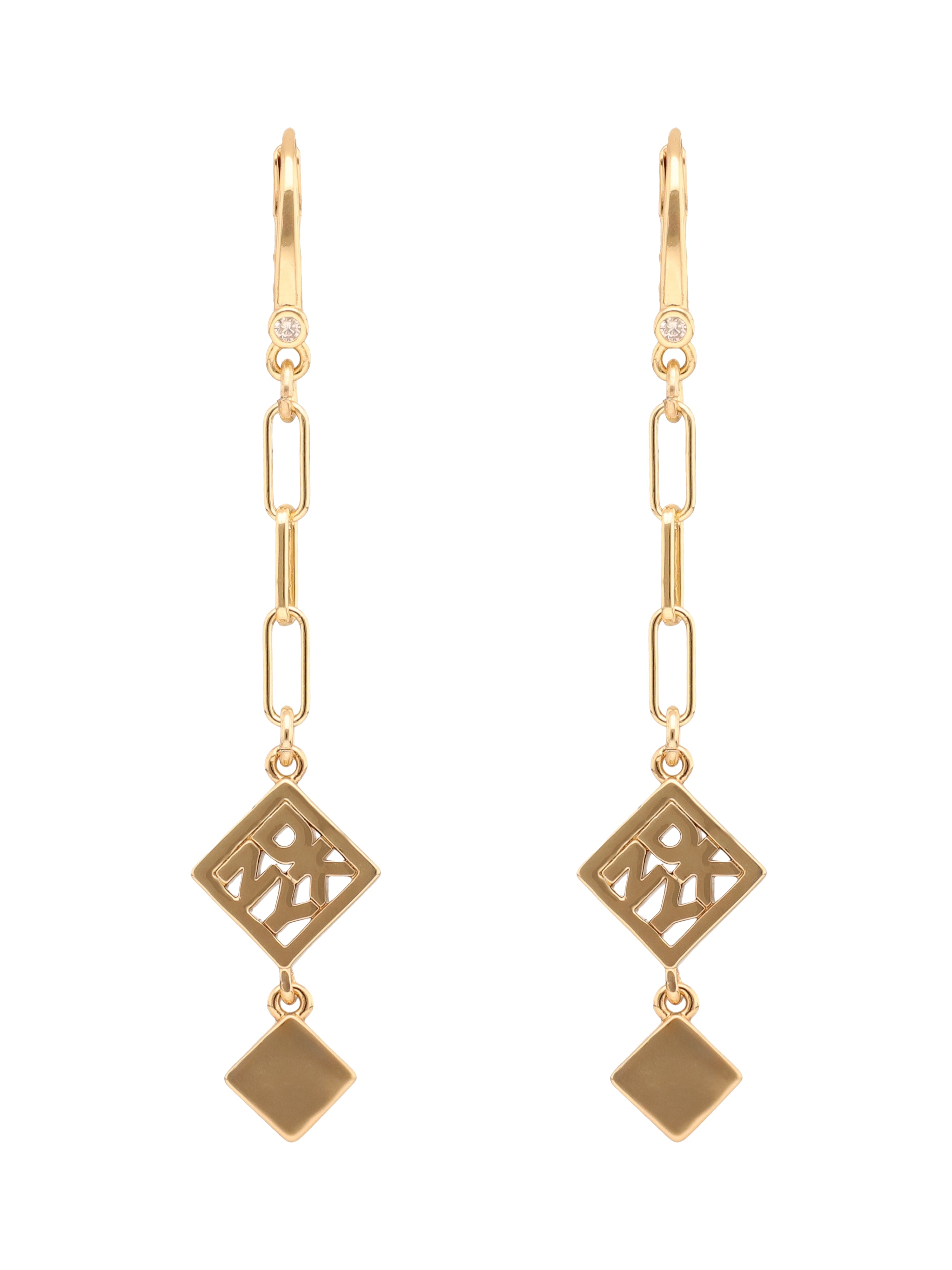 ARETES DKNY COLOR DORADO FORMA ROMBO 04G00864
