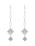 ARETES DKNY COLOR PLATEADO FORMA ROMBO 04G00865