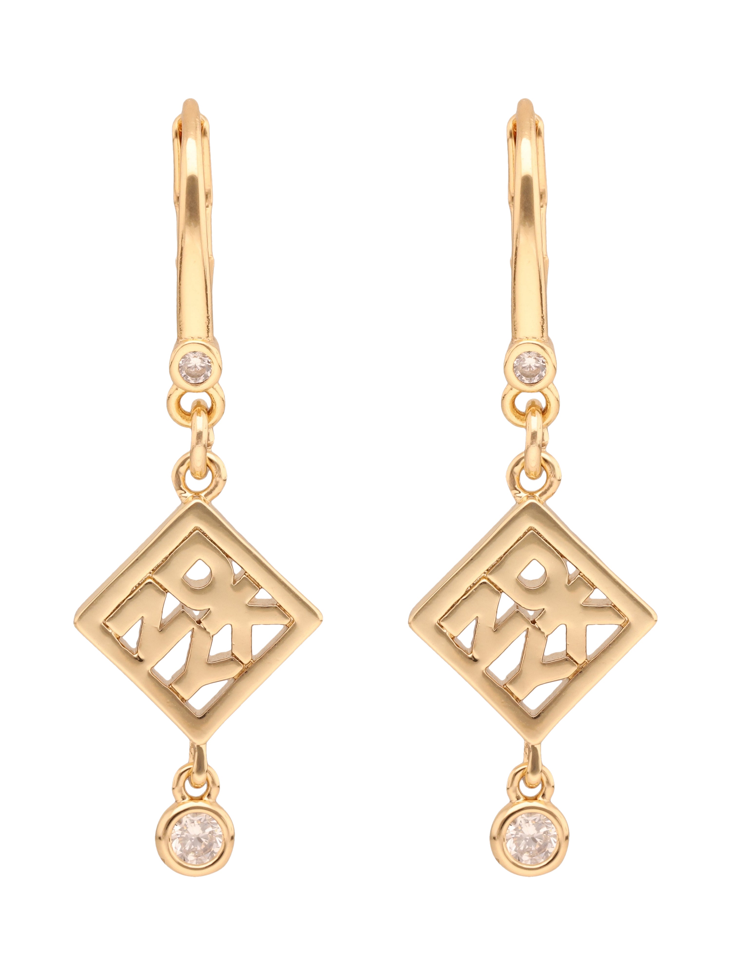 ARETES DKNY COLOR DORADO FORMA ROMBO 04G00866