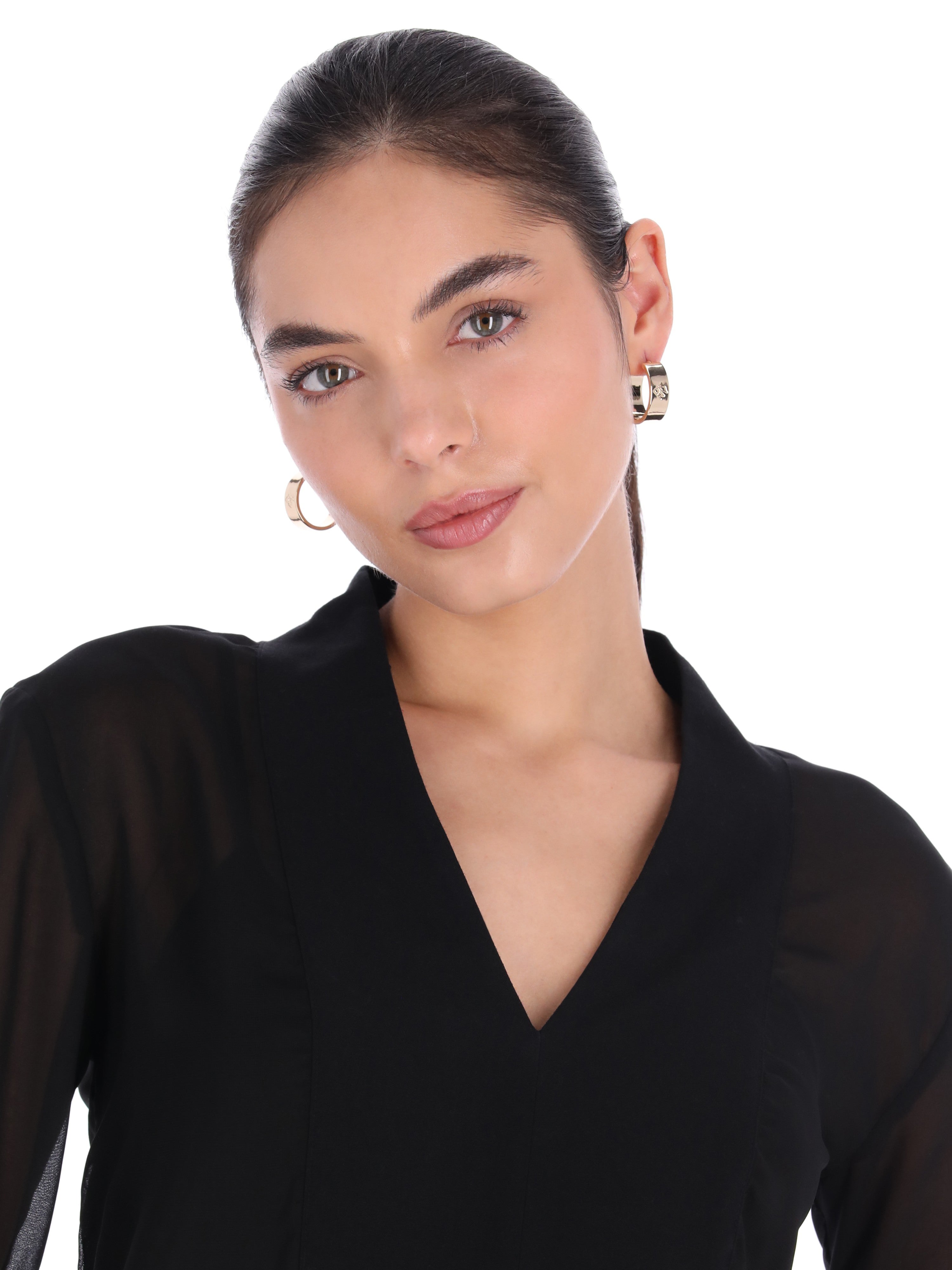 ARETES DKNY COLOR DORADO FORMA CIRCULAR 04G00889