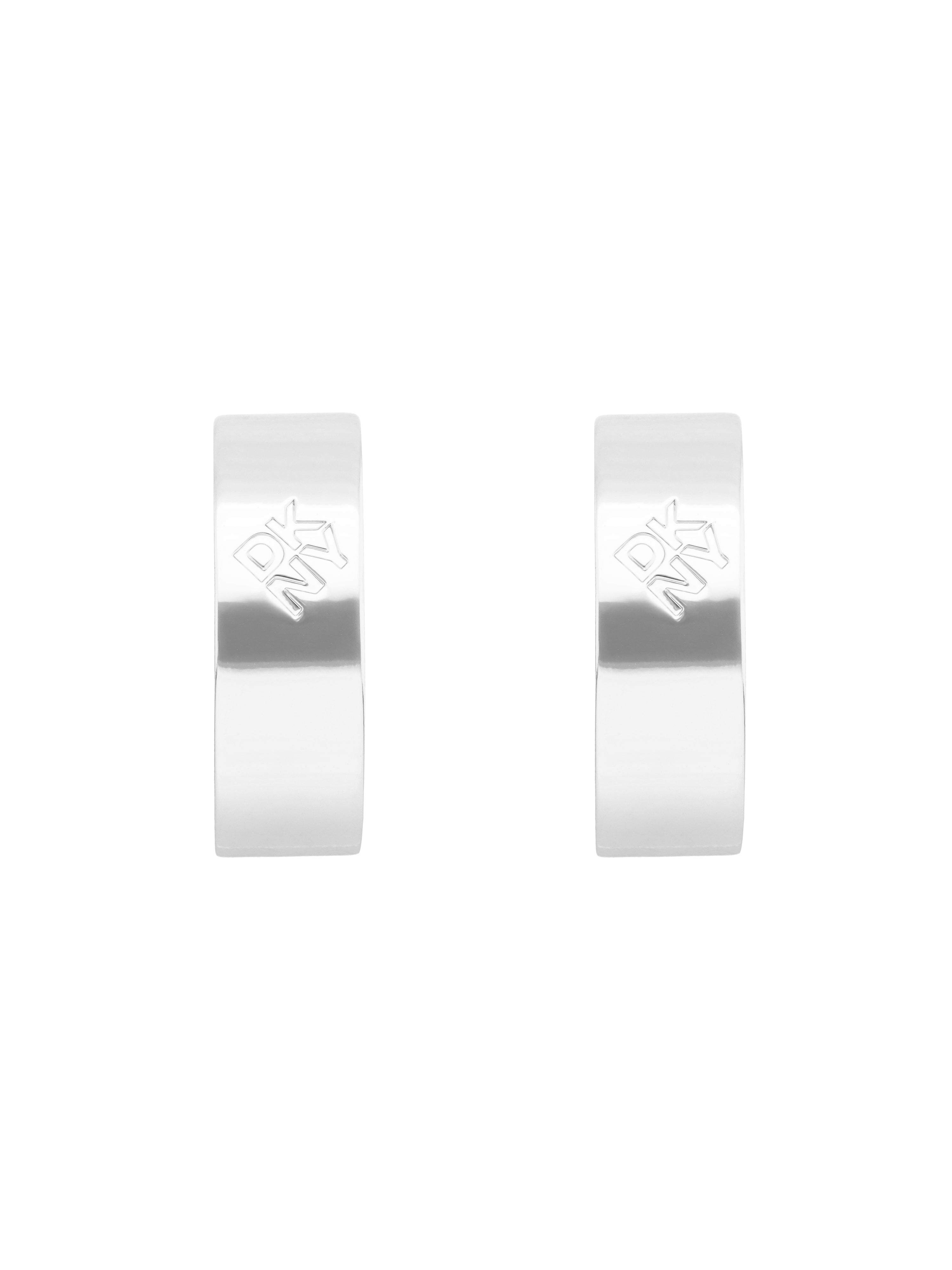 ARETES DKNY COLOR PLATEADO FORMA CIRCULAR 04G00890