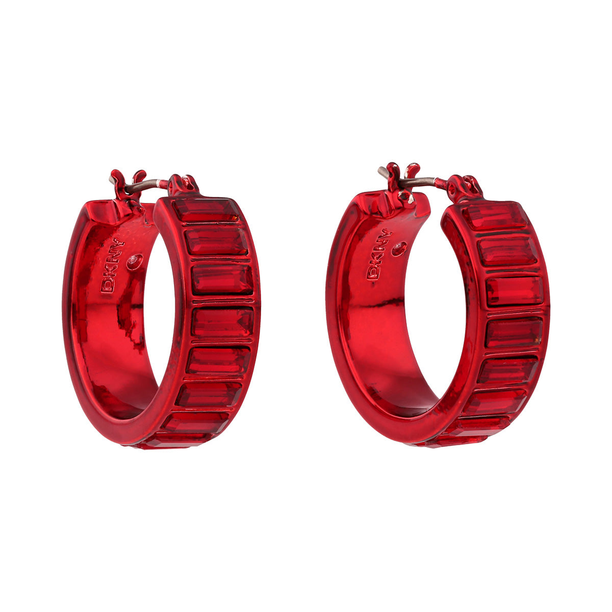 ARETES DKNY RIVET LOGO F25 ROJO