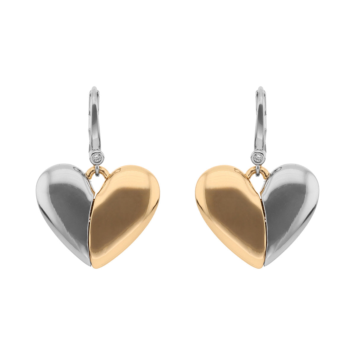 ARETES DKNY COLOR BITONO FORMA CORAZÓN 04G00905