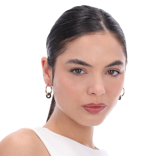 Aretes DKNY Color Dorado Forma Circular 04G00921