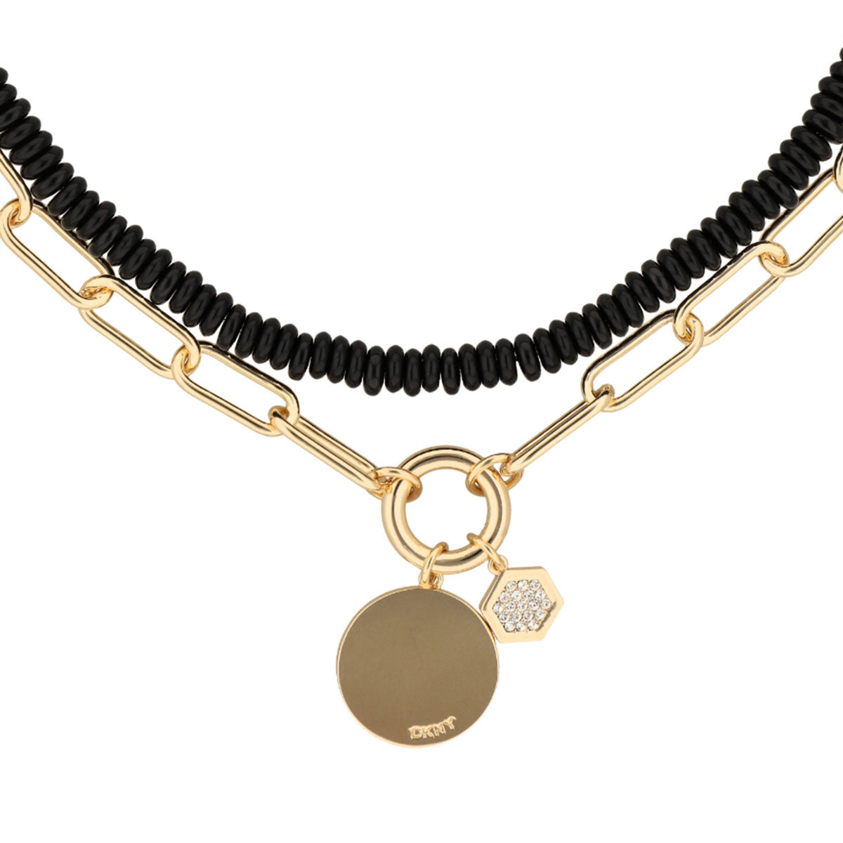 COLLAR DKNY KATANA DORADO/NEGRO