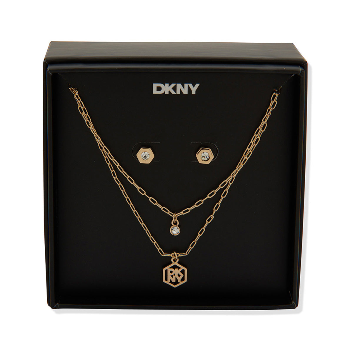 BOXSETCOLLAR DKNY COLOR DORADO FORMA ROMBO 04S00105_N