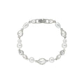 PULSERA GIVENCHY CULTURED PEARL PLATEADO